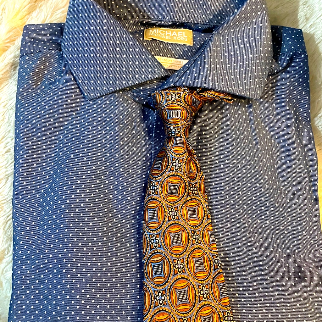 Michael Kors Shirt With New Jz Richards Silk Tie